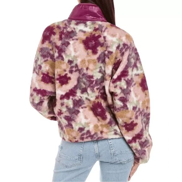 Calme by Johnny Was Printed Teddy Fleece Jacket Sz XL Athleisure Pockets - Picture 3 of 6